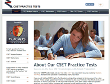 Tablet Screenshot of csetpracticetests.com